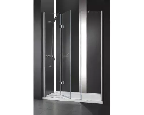 Купить Душевая дверь складная Cezares Elena 150 см текстурное стекло ELENA-W-BS-13-60+45/45-P-Cr-L в магазине сантехники Santeh-Crystal.ru
