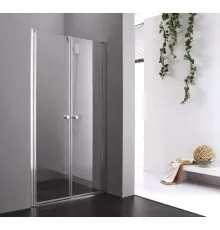 Душевая дверь распашная Cezares Elena 120 см текстурное стекло ELENA-W-B-2-120-P-Cr