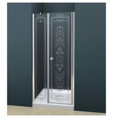 Душевая дверь распашная Cezares Royal Palace 190 см прозрачное с матовым узором ROYAL PALACE-A-B-11-100+90-CP-Cr