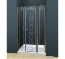 Душевая дверь распашная Cezares Royal Palace 130 см прозрачное с матовым узором ROYAL PALACE-A-B-13-30+60/40-CP-Br