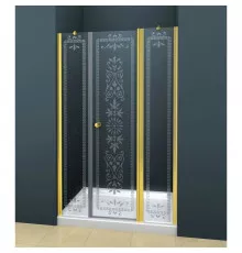 Душевая дверь распашная Cezares Royal Palace 175 см прозрачное с матовым узором ROYAL PALACE-A-B-13-90+60/30-CP-G