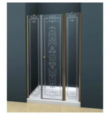 Душевая дверь распашная Cezares Royal Palace 185 см прозрачное с матовым узором ROYAL PALACE-A-B-13-90+60/40-CP-Br