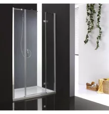 Душевая дверь распашная Cezares Bergamo 120 см прозрачное стекло BERGAMO-W-B-13-30+60/30-C-Cr-R