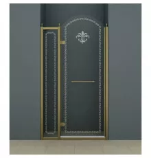 Душевая дверь распашная Cezares Retro 120 см прозрачное c матовым узором RETRO-A-B-12-120-CP-Br-L