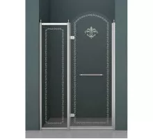 Душевая дверь распашная Cezares Retro 120 см прозрачное c матовым узором RETRO-A-B-12-120-CP-Cr-L