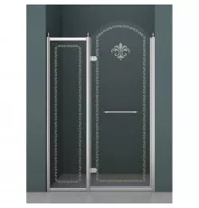 Душевая дверь распашная Cezares Retro 120 см прозрачное c матовым узором RETRO-A-B-12-120-CP-Cr-L