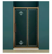 Душевая дверь раздвижная Cezares Retro 120 см прозрачное c матовым узором RETRO-A-BF-1-120-CP-Br