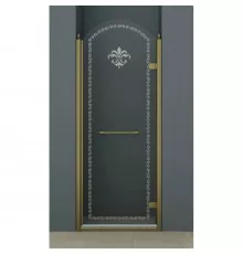 Душевая дверь распашная Cezares Retro 90 см прозрачное c матовым узором RETRO-A-B-1-90-CP-Br-R