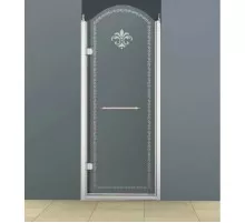 Душевая дверь распашная Cezares Retro 90 см прозрачное c матовым узором RETRO-A-B-1-90-CP-Cr-L