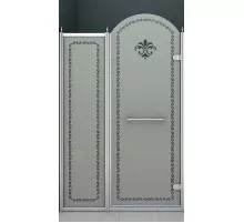 Душевая дверь распашная Cezares Retro 120 см матовое с прозрачным узором RETRO-A-B-11-120-PP-Cr-R