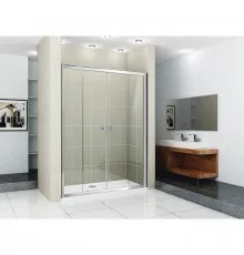 Душевая дверь раздвижная Cezares Pratico 200 см текстурное стекло PRATICO-BF-2-200-P-Cr