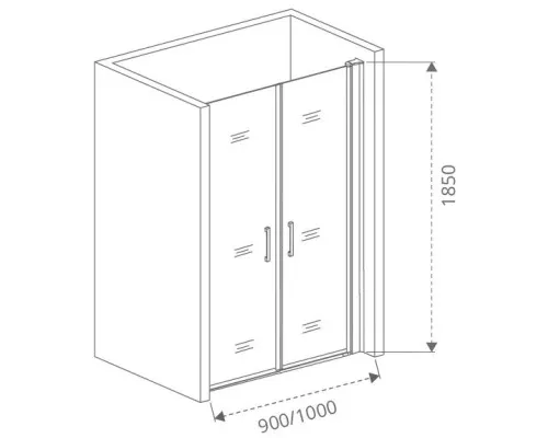 Приобрести Душевая дверь 90 см Good Door Pandora SD 90-C-CH прозрачное в магазине сантехники Santeh-Crystal.ru