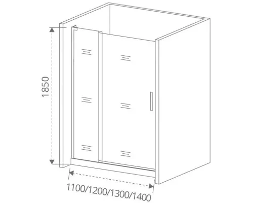 Приобрести Душевая дверь 130 см Good Door Pandora WTW130-C-CH прозрачное в магазине сантехники Santeh-Crystal.ru