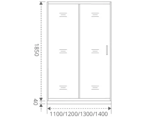 Купить Душевая дверь 140 см Good Door Infinity WTW-140-G-CH grape в магазине сантехники Santeh-Crystal.ru