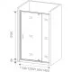 Купить Душевая дверь 120 см Good Door Orion WTW-PD-120-C-CH прозрачное в магазине сантехники Santeh-Crystal.ru