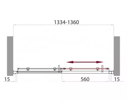Приобрести Душевая дверь 135 см BelBagno UNO-BF-1-135-P-Cr текстурное стекло в магазине сантехники Santeh-Crystal.ru