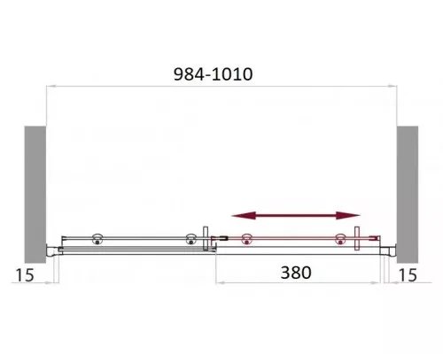 Заказать Душевая дверь 100 см BelBagno UNO-BF-1-100-P-Cr текстурное стекло в магазине сантехники Santeh-Crystal.ru