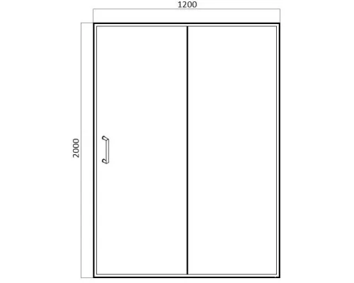 Приобрести Душевая дверь 120 см Bravat Line BD120.4101A прозрачное в магазине сантехники Santeh-Crystal.ru