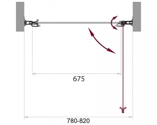 Купить Душевая дверь 80 см BelBagno Sela SELA-B-1-80-P-Cr текстурное стекло в магазине сантехники Santeh-Crystal.ru