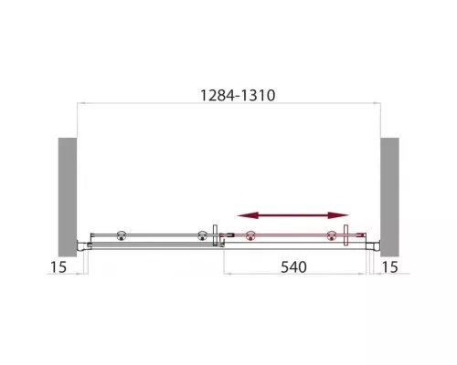 Заказать Душевая дверь 130 см BelBagno Uno UNO-BF-1-130-M-Cr матовое в магазине сантехники Santeh-Crystal.ru