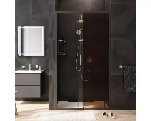 Приобрести Душевая дверь 110 см Am.Pm Gem W90G-110-1-195BBr бронза в магазине сантехники Santeh-Crystal.ru