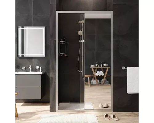 Приобрести Душевая дверь 110 см Am.Pm Gem W90G-110-1-195MMir зеркальное в магазине сантехники Santeh-Crystal.ru