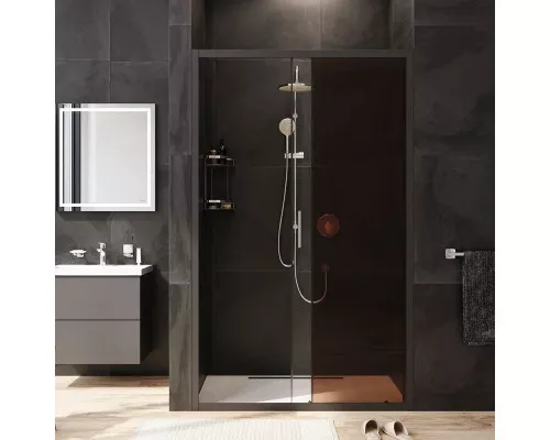 Приобрести Душевая дверь 120 см Am.Pm Gem W90G-120-1-195BBr бронза в магазине сантехники Santeh-Crystal.ru