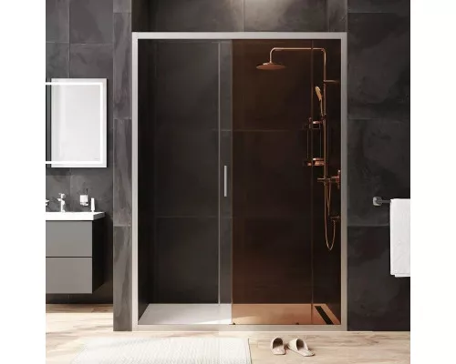 Приобрести Душевая дверь 140 см Am.Pm Gem W90G-140-1-195MBr бронза в магазине сантехники Santeh-Crystal.ru