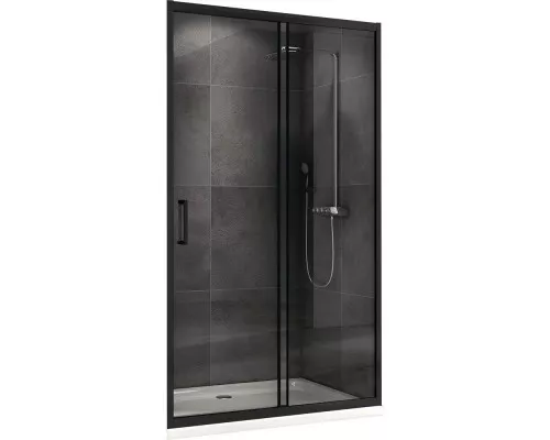 Купить Душевая дверь 110 см Abber Schwarzer Diamant AG30110B прозрачное в магазине сантехники Santeh-Crystal.ru