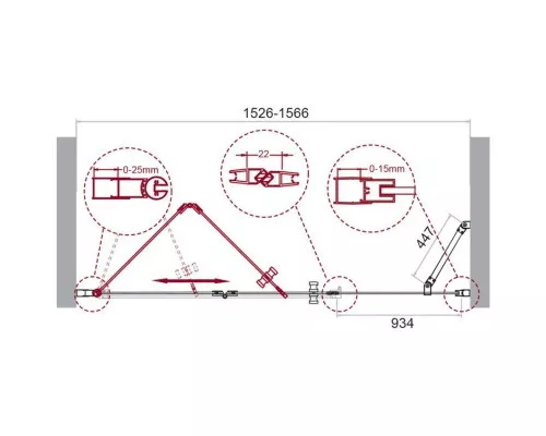 Купить Душевая дверь 155 см BelBagno Albano ALBANO-BS-13-100+60-C-Cr прозрачное в магазине сантехники Santeh-Crystal.ru