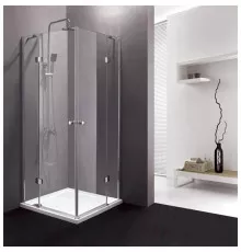 Душевой уголок Cezares Verona 90x90 см текстурное стекло VERONA-W-A-2-90-P-Cr