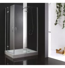 Душевой уголок Cezares Bergamo 100x90 см текстурное стекло BERGAMO-W-AH-2-100/90-P-Cr-R