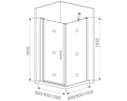 Заказать Душевой уголок 90х90 см Good Door Pandora CR 90-C-CH прозрачное в магазине сантехники Santeh-Crystal.ru