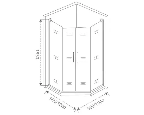 Приобрести Душевой уголок 90х90 см Good Door Pandora PNT-TD 90-C-CH прозрачное в магазине сантехники Santeh-Crystal.ru
