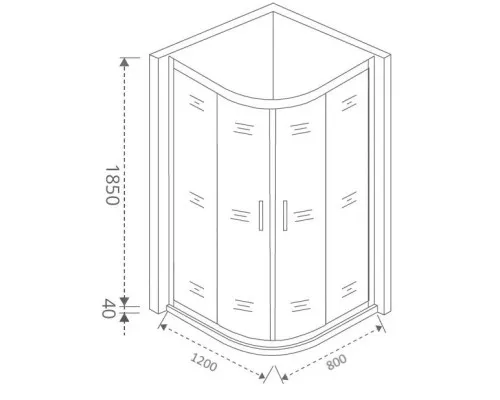 Купить Душевой уголок 120х80 см Good Door Latte R-120-C-WE прозрачное в магазине сантехники Santeh-Crystal.ru
