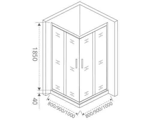 Купить Душевой уголок 80х80 см Good Door Latte CR-80-C-WE прозрачное в магазине сантехники Santeh-Crystal.ru
