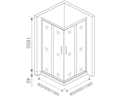 Приобрести Душевой уголок 80х80 см Good Door Infinity CR-80-G-CH grape в магазине сантехники Santeh-Crystal.ru