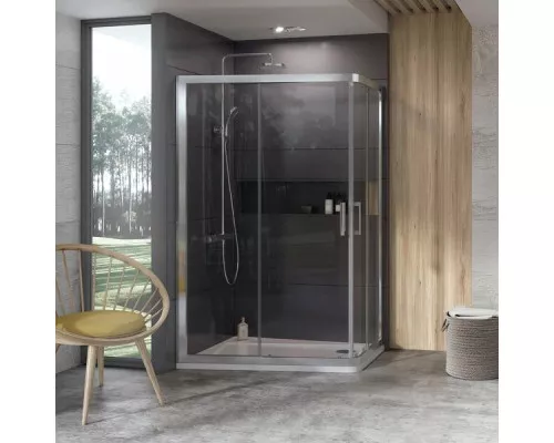 Купить Душевой уголок 120x90 см Ravak 10° 0ZVG70100Z1 белый прозрачное в магазине сантехники Santeh-Crystal.ru