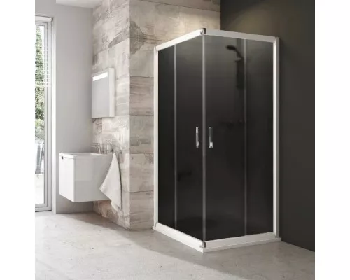 Купить Душевой уголок 90х90 см Ravak Blix белый графит в магазине сантехники Santeh-Crystal.ru
