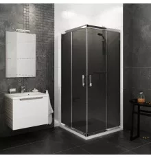 Душевой уголок 100х80 см Ravak Blix хром графит