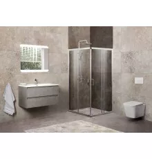 Душевой уголок 85-100х85-100 см BelBagno UNIQUE-A-2-85/100-P-Cr текстурное стекло