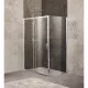 Заказать Душевой уголок 120-135x100 см BelBagno UNIQUE-AH-1-120/135-100-P-Cr текстурное стекло в магазине сантехники Santeh-Crystal.ru