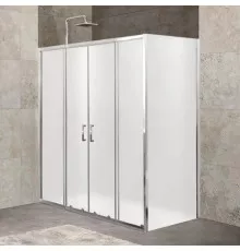 Душевой уголок 150-180x90 см BelBagno UNIQUE-AH-21-150/180-90-M-Cr матовое