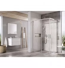 Душевой уголок 80х80 см Ravak Blix Slim BLSRV2K + BLSRV2K X1XM40C00Z1 + X1XM40C00Z1 прозрачное