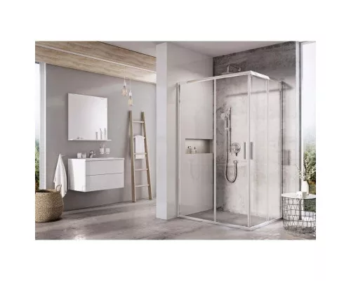 Приобрести Душевой уголок 100х80 см Ravak Blix Slim BLSRV2K + BLSRV2K X1XM40C00Z1 + X1XMA0C00Z1 прозрачное в магазине сантехники Santeh-Crystal.ru