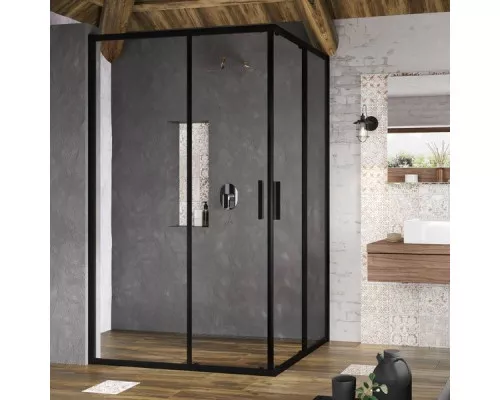 Заказать Душевой уголок 100х100 см Ravak Blix Slim BLSRV2K + BLSRV2K X1XMA0300Z1 + X1XMA0300Z1 прозрачное в магазине сантехники Santeh-Crystal.ru