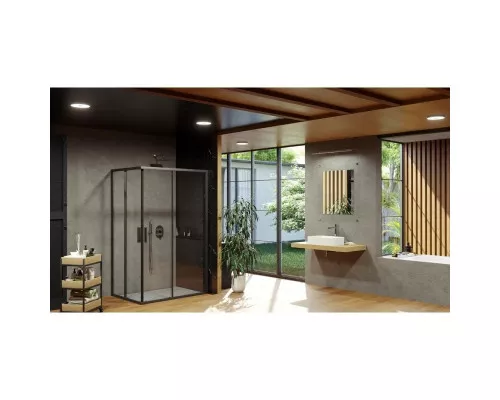 Заказать Душевой уголок 100х100 см Ravak Blix Slim BLSRV2K + BLSRV2K X1XMA0300Z1 + X1XMA0300Z1 прозрачное в магазине сантехники Santeh-Crystal.ru