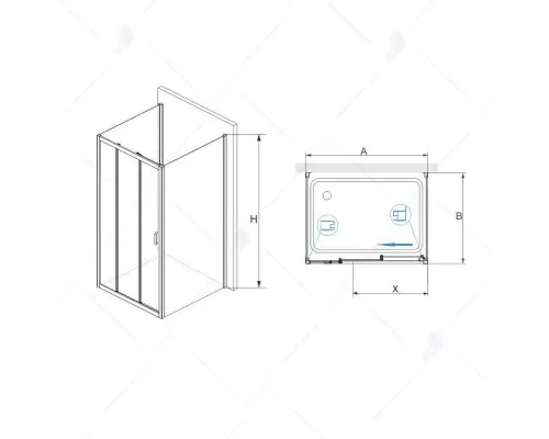 Купить Душевой уголок 110х80 см RGW PA-73 (PA-13+Z-050-2) Passage 060873118-011 прозрачное в магазине сантехники Santeh-Crystal.ru