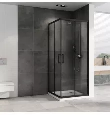 Душевой уголок 80х80 см Abber Schwarzer Diamant AG02080B-S80B прозрачное