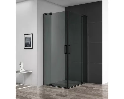 Купить Душевой уголок 100-110х80-90 см Cezares SLIDER-AH-2-80/90-100/110-GRIGIO-NERO серое в магазине сантехники Santeh-Crystal.ru